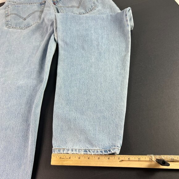 Y2K Levi's Jeans Mens 35x31* 560 Loose Tapered Blue Faded Cotton Denim Tag 36x32 - Picture 11 of 16